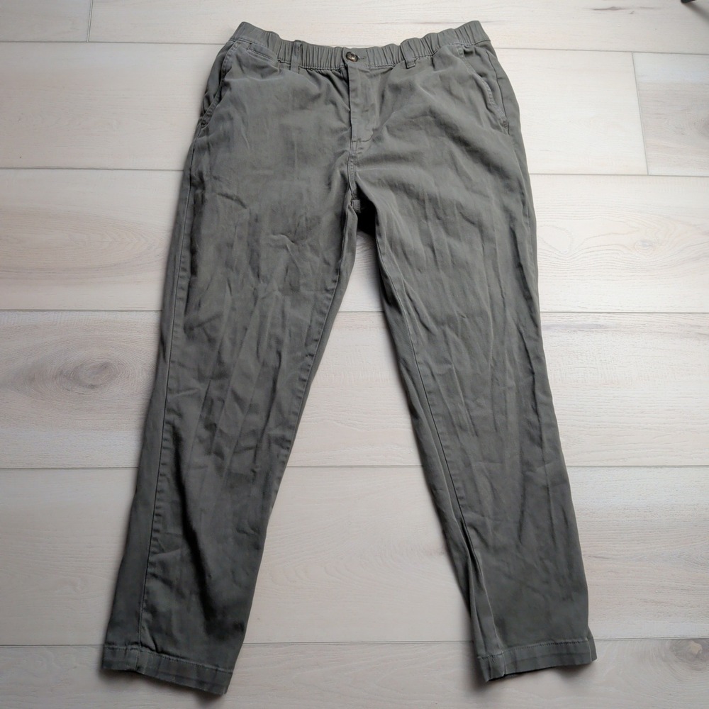 Men's Olive Green Chinos - Classic Casual Pants